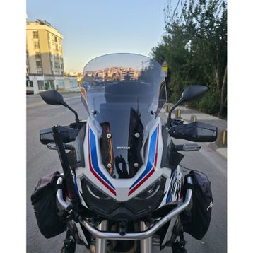 Motocam Honda Africa Twin CRF 1100L L1 Ön Cam 2020-2023 Model 51 cm Füme Renkli 4 mm Uzun Motosiklet Rüzgarlık