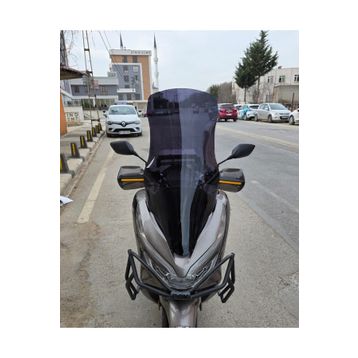 Motocam Honda PCX 2018-2020 Model Uyumlu 83 cm Siyah Renkli 4 mm Uzun Ön Cam Siperlik