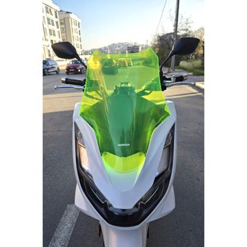 Motocam Honda PCX 2021-2024 Model 47 cm Neon Sarı Renkli 4 mm Spor Ön Cam Siperlik