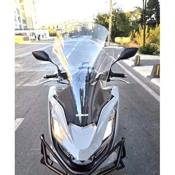 Motocam Honda PCX 2021-2024 Model 65 cm Şeffaf Renkli 4 mm Ön Cam