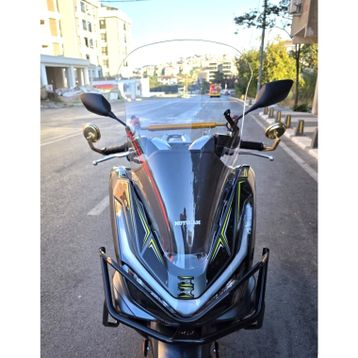 Motocam Honda PCX Ön Cam 2025-2026 Model 66 cm Şeffaf Renkli 4 mm Motosiklet Rüzgarlık