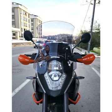 Motocam KTM 1090 Adventure Ön Cam 2008-2017 Model 56 cm Füme Renkli 4 mm Motosiklet Rüzgarlık