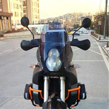 Motocam KTM 990 Adventure 2015-2018 Model 52 cm Füme Renkli 4 mm Ön Cam