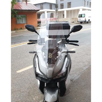 Motocam Küba Rubano 150 Ön Cam 2023-2026 Model 65 cm Şeffaf Renkli 4 mm Orta Motosiklet Rüzgarlık
