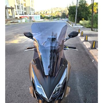 Motocam Kymco Downtown GT 350 Ön Cam 2024-2026 Model 62 cm Füme Renkli 4 mm Motosiklet Rüzgarlık