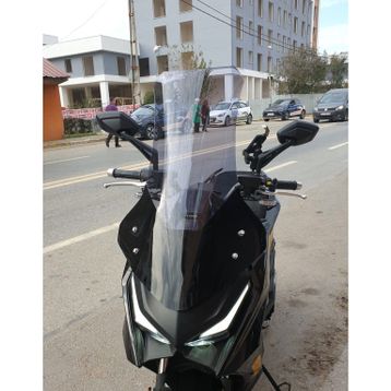 Motocam Kymco Krv 200 Ön Cam 2022-2026 Model 75 cm Füme Renkli 4 mm Uzun Motosiklet Rüzgarlık