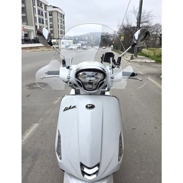 Motocam Kymco Like 125 Ön Cam 2009-2023 Model 43 cm Şeffaf Renkli 4 mm Aparatsız Motosiklet Rüzgarlık