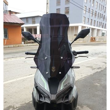 Motocam Mondial Ressivo 250 Ön Cam 2023-2026 Model 75 cm Siyah Renkli 4 mm Uzun Motosiklet Rüzgarlık