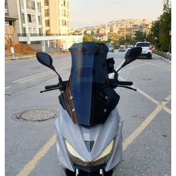 Motocam Motolüx MTX 125 Ön Cam 2022-2026 Model 75 cm Siyah Renkli 4 mm Uzun Motosiklet Rüzgarlık