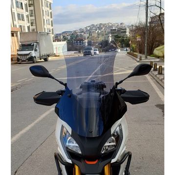 Motocam Peugeot XP 400 Ön Cam 2023-2026 Model 65 cm Füme Renkli 4 mm Motosiklet Rüzgarlık