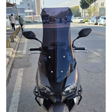 Motocam RKS Freccia Ön Cam 2022-2026 Model 75 cm Siyah Renkli 4 mm Uzun Motosiklet Rüzgarlık