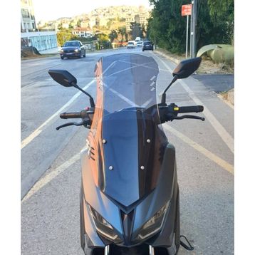 Motocam RKS Grace 202 Ön Cam 2022-2026 Model 75 cm Füme Renkli 4 mm Uzun Motosiklet Rüzgarlık