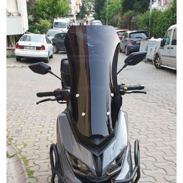 Motocam RKS Grace Pro Ön Cam 2023-2026 Model 57 cm Siyah Renkli 4 mm Motosiklet Rüzgarlık