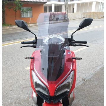 Motocam RKS Reale 125 Ön Cam 2023-2026 Model 75 cm Füme Renkli 4 mm Uzun Motosiklet Rüzgarlık