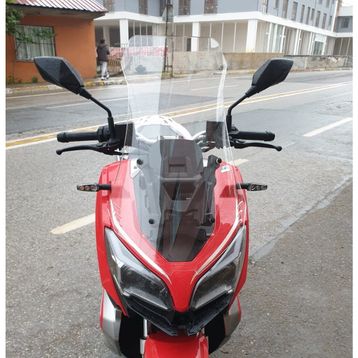 Motocam RKS Reale 125 Ön Cam 2023-2026 Model 75 cm Şeffaf Renkli 4 mm Uzun Motosiklet Rüzgarlık