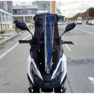 Motocam RKS Veloce Ön Cam 2023-2026 Model 65 cm Siyah Renkli 4 mm Orta Motosiklet Rüzgarlık