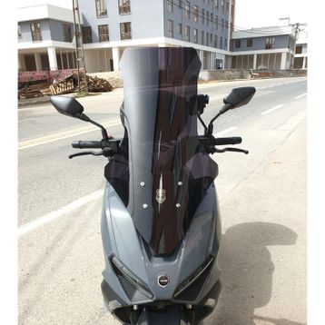 Motocam RKS Vieste 249 Ön Cam 2022-2026 Model 78 cm Siyah Renkli 4 mm Uzun Motosiklet Rüzgarlık
