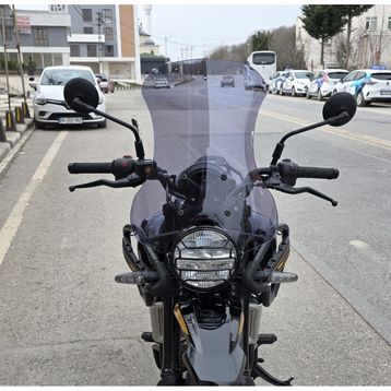 Motocam Royal Enfield Himalayan 450 Ön Cam 2023-2026 Model 49 cm Füme Renkli 4 mm Motosiklet Rüzgarlık