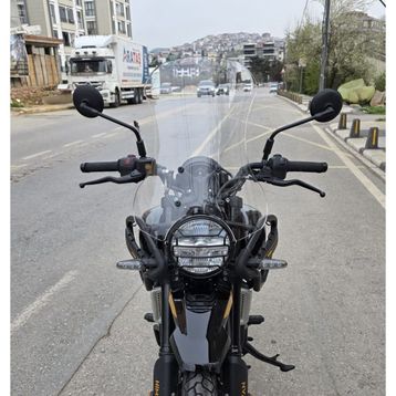 Motocam Royal Enfield Himalayan 450 Ön Cam 2023-2026 Model 49 cm Şeffaf Renkli 4 mm Motosiklet Rüzgarlık