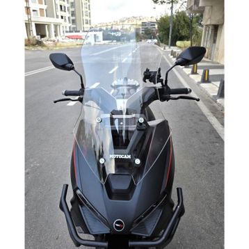 Motocam Salcano Wind 150 Ön Cam 2023-2026 Model 57 cm Şeffaf Renkli 4 mm Motosiklet Rüzgarlık