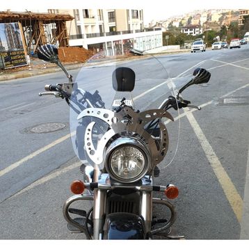 Motocam Suzuki C 800 Ön Cam 2004-2016 Model 61 cm Şeffaf Renkli 4 mm Aparatsız Motosiklet Rüzgarlık