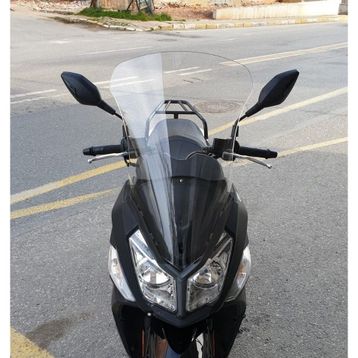 Motocam SYM JET 14 125 Ön Cam 2017-2026 Model 65 cm Şeffaf Renkli 4 mm Uzun Motosiklet Rüzgarlık
