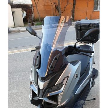 Motocam Voge SR1 Ön Cam 2023-2026 Model 72 cm Füme Renkli 4 mm Uzun Motosiklet Rüzgarlık
