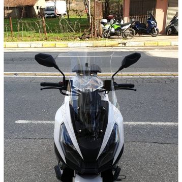 Motocam Volta Apec APX7 Ön Cam 2025-2026 Model 68 cm Şeffaf Renkli 4 mm Orta Boylu Motosiklet Rüzgarlık