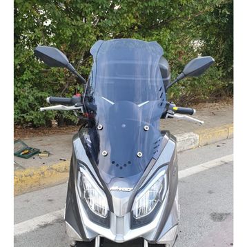 Motocam Volta Revolt RM5 Ön Cam 2020-2021 Model 65 cm Füme Renkli 4 mm Orta Boylu Motosiklet Rüzgarlık