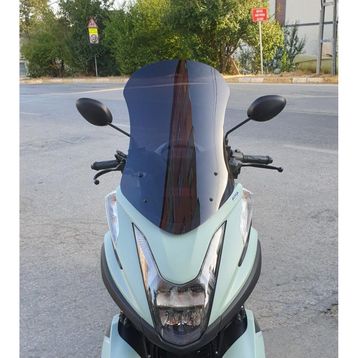 Motocam Yamaha Tricity 125 Ön Cam 2014-2026 Model 60 cm Siyah Renkli 4 mm Motosiklet Rüzgarlık