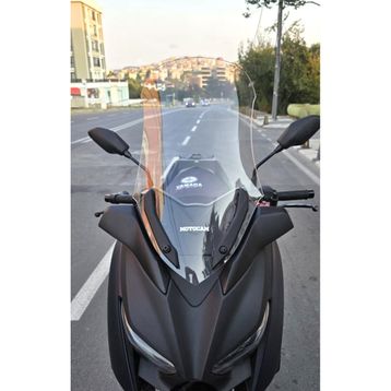 Motocam Yamaha Xmax Ön Cam 2018-2022 Model 65 cm Şeffaf Renkli 4 mm Motosiklet Rüzgarlık