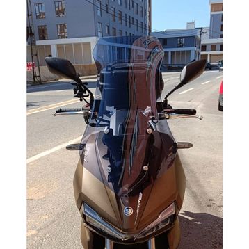 Motocam Yuki Adventure 150 Ön Cam 2023-2026 Model 75 cm Siyah Renkli 4 mm Uzun Motosiklet Rüzgarlık