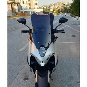Motocam Zontes ZT 125 Ön Cam 2025-2026 Model 55 cm Füme Renkli 4 mm Motosiklet Rüzgarlık