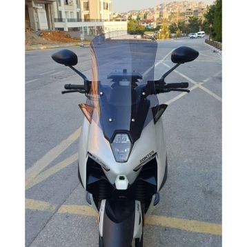 Motocam Zontes ZT 125 Ön Cam 2025-2026 Model 55 cm Füme Renkli 4 mm Motosiklet Rüzgarlık
