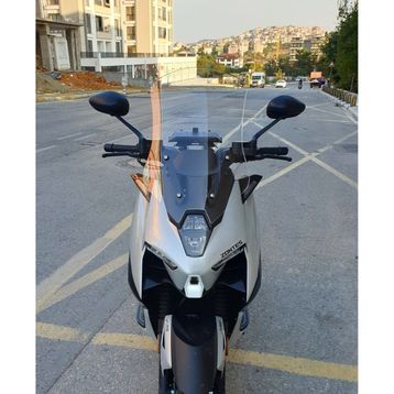 Motocam Zontes ZT 125 Ön Cam 2025-2026 Model 55 cm Füme Renkli 4 mm Motosiklet Rüzgarlık
