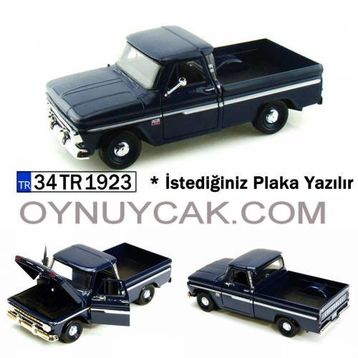 Motormax 1:24 1966 Chevy C10 Fleetside Pickup Lacivert Model Araba