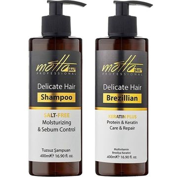 Motto Plus 2'li Brezilya Fönü Şampuan + Keratin 400 ML Bakım Seti