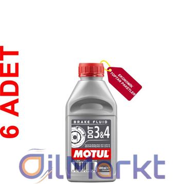 Motul Dot 3-4 500 ml 6'lı Sentetik Fren Hidroliği Yağı