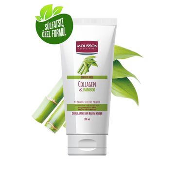Mousson Kolajen & Bambu içeren Yoğunlaştırıcı Hacim Veren Sülfatsız 365 ml Saç Bakım Krem and Maskesi