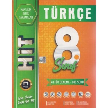 Mozaik Yayınları - 8. Sınıf Türkçe Hit 40'lı Deneme