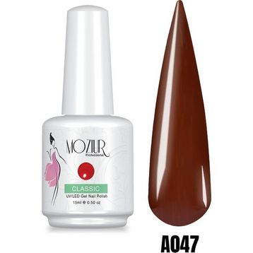 Mozıur A047 Kahverengi Uv Led Kalıcı 15 ml Oje