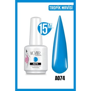 Mozıur A074 Mavi Uv Led Kalıcı 15 ml Oje