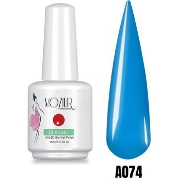 Mozıur A074 Mavi Uv Led Kalıcı 15 ml Oje