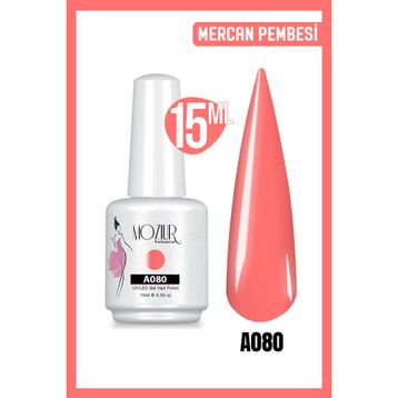 Mozıur A080 Pembe Uv Led Kalıcı 15 ml Oje