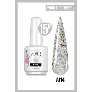 Mozıur Simli Seri A114 Uv Led Kalıcı 15 ml Oje
