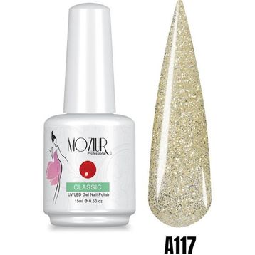 Mozıur Simli Seri A117 Uv Led Kalıcı 15 ml Oje