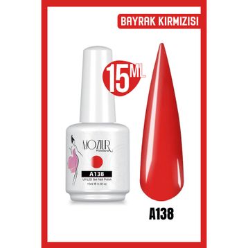 Mozıur Uv Led A138 Kırmızı Kalıcı 15 ml Oje