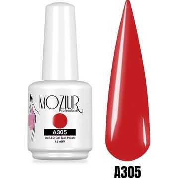 Mozıur Uv Led A305 Kırmızı Kalıcı 15 ml Oje