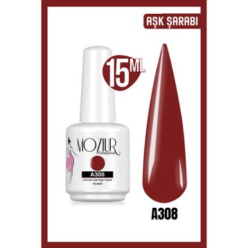 Mozıur Uv Led A308 Kırmızı Kalıcı 15 ml Oje