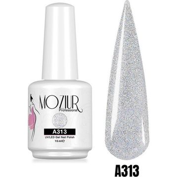 Mozıur Uv Led A313 Parlak Gümüş Kalıcı 15 ml Oje